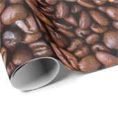 Coffee beans food texture pattern ラッピングペーパー (ロールコーナー)