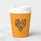 Coffee Beans Heart Paper Cup 紙コップ (裏面)