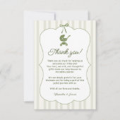 Coffee Bebe Brewing Stripes Brunch Baby Shower サンキューカード (正面)