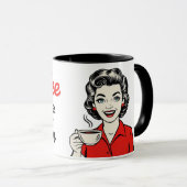 Coffee Because Murder Is Wrong Funny Retro Mug マグカップ (正面右)