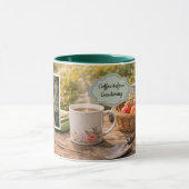 Coffee before gardening morning garden photo マグカップ (中央)