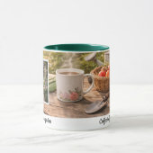 Coffee before gardening morning garden photo mug マグカップ (中央)