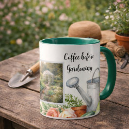 Coffee before gardening photo personal garden マグカップ