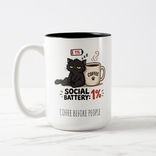 COFFEE BEFORE PEOPLE マグカップ (左)