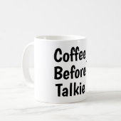 coffee before talkie コーヒーマグカップ (正面左)