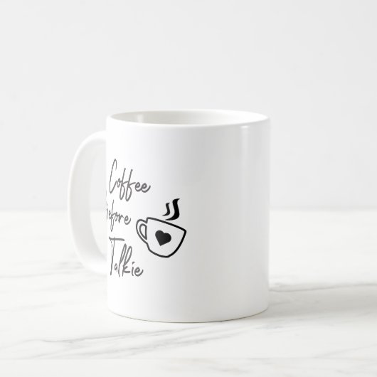 Coffee before talkie コーヒーマグカップ (正面左)
