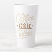 👉 Coffee Before Talkie – Funny Coffee Lover カフェラテマグ (正面)