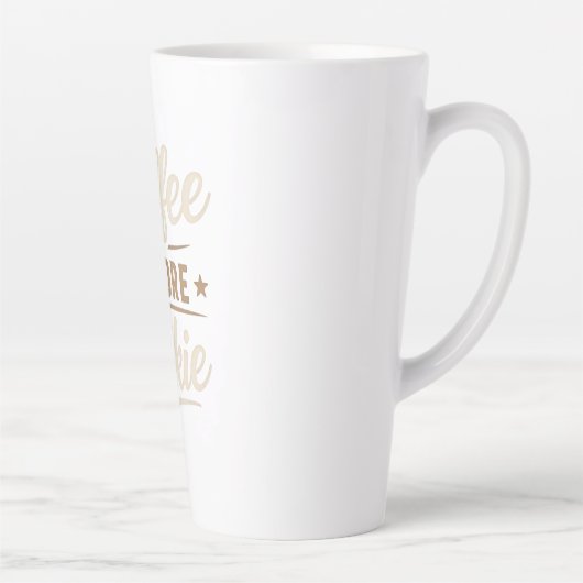 👉 Coffee Before Talkie – Funny Coffee Lover カフェラテマグ (右)