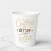 👉 Coffee Before Talkie – Funny Coffee Lover 紙コップ (正面)
