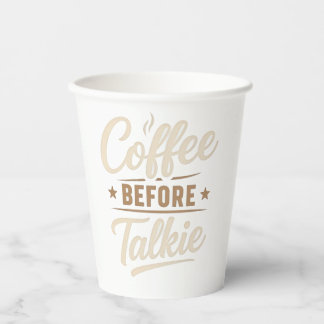 👉 Coffee Before Talkie – Funny Coffee Lover 紙コップ