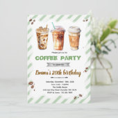 Coffee Birthday Invitation 招待状 (スタンド正面)