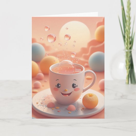 Coffee Birthday Wishes カード (正面)