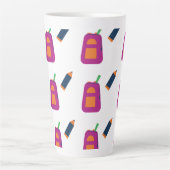 Coffee, books, and a passion for learning. カフェラテマグ (正面)