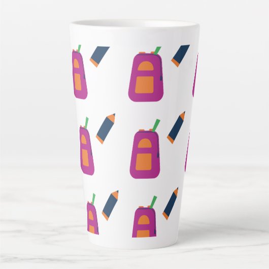 Coffee, books, and a passion for learning. カフェラテマグ (正面)