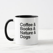 Coffee & Books & Dogs Mug （ブラック） マグカップ (左)