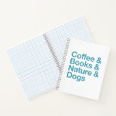 Coffee & Books & Dogs Notebook (青) ノートブック (内部)
