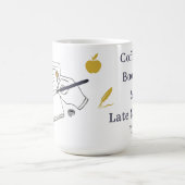 Coffee, Books & Late Nights – Custom Name Mug コーヒーマグカップ (中央)