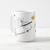 Coffee, Books & Late Nights – Custom Name Mug コーヒーマグカップ (正面左)