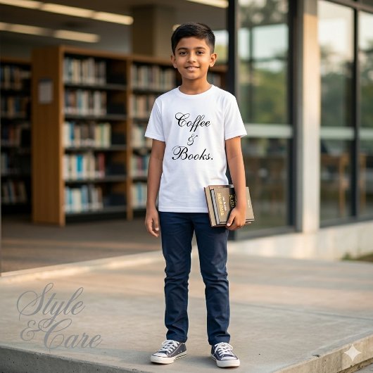 Coffee & Books Text White Men's トライブレンドTシャツ