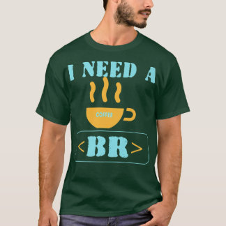 Coffee Break おもしろい Programmer HTMLコード Tシャツ