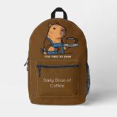 Coffee Break Capybara Backpack プリントバックパック (正面)