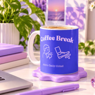 Coffee Break/Coughy Brake - オリジナル 楽しい コーヒーマグカップ