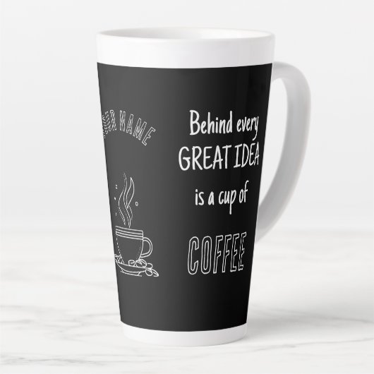 Coffee Break – Great Ideas – Latte Cup – Custom カフェラテマグ (右アングル)