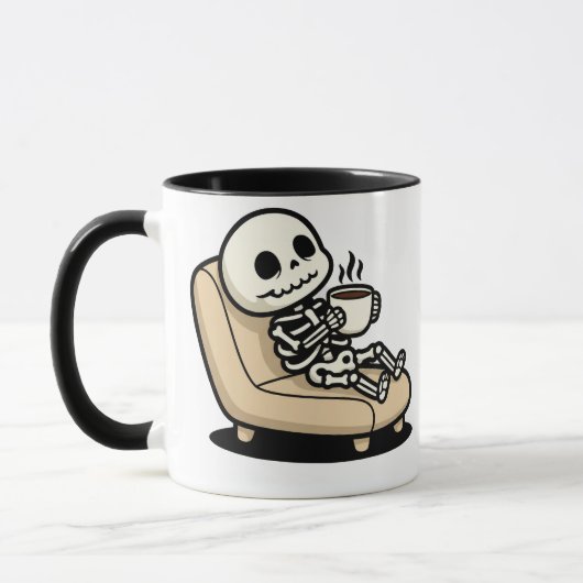 Coffee Break – Grim Reaper Dark Humor Coffee マグカップ (左)