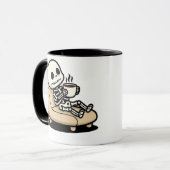 Coffee Break – Grim Reaper Dark Humor Coffee マグカップ (正面左)