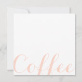 Coffee break Modern Stylish Cup Peach Brown 招待状 (裏面)