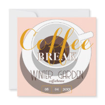 Coffee break Modern Stylish Cup Peach Brown