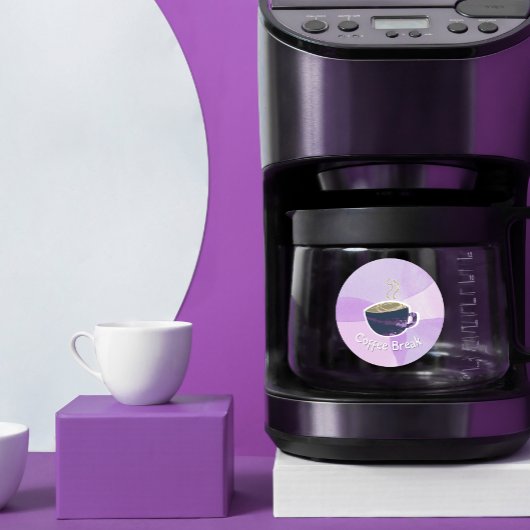 Coffee Break Sticker ラウンドシール