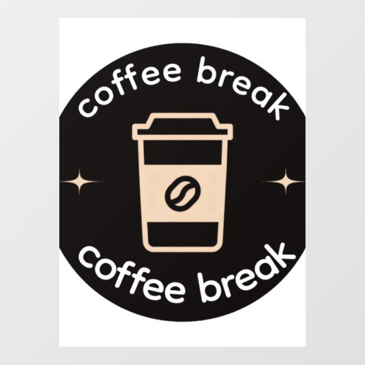 Coffee Break Vinyl Window Decal | Coffee Shop Deco ウィンドウサイン (シート)
