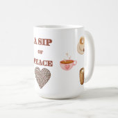COFFEE BREAK WHITE MULTI 15OZ CERAMIC COFFEE MUG コーヒーマグカップ (正面右)