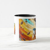 Coffee Breeze Art Mug – Colorful Girl Illustration マグカップ (中央)