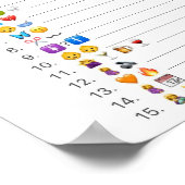 Coffee brewing baby shower Emoji picture game ポスター (角)