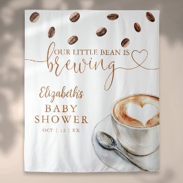 Coffee Brewing Baby Shower Photo Backdrop タペストリー