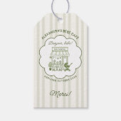 Coffee Brewing Bebe Brunch Neutral Baby Shower ギフトタグ (正面)
