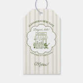 Coffee Brewing Bebe Brunch Neutral Baby Shower ギフトタグ (裏面)