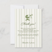 Coffee Brewing Stripes Bebe Brunch Baby Shower サンキューカード (正面)