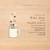Coffee Bridal Shower アクリル招待状 (正面)