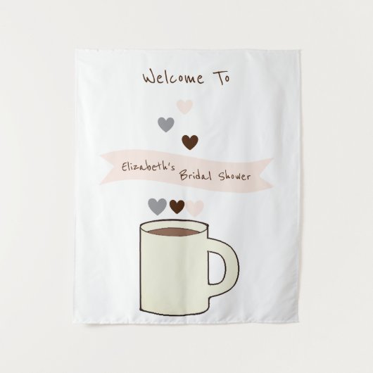 Coffee Bridal Shower タペストリー (正面)