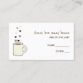 Coffee Bridal Shower Guess How Many Beans エンクロージャーカード (正面)