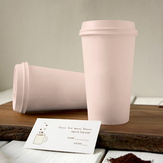 Coffee Bridal Shower Guess How Many Beans エンクロージャーカード