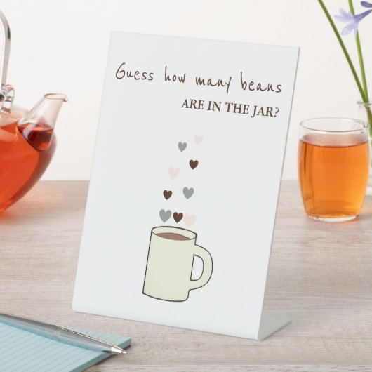 Coffee Bridal Shower Guess How Many Beans 台座サイン (インサイチュ)