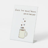 Coffee Bridal Shower Guess How Many Beans 台座サイン (正面)