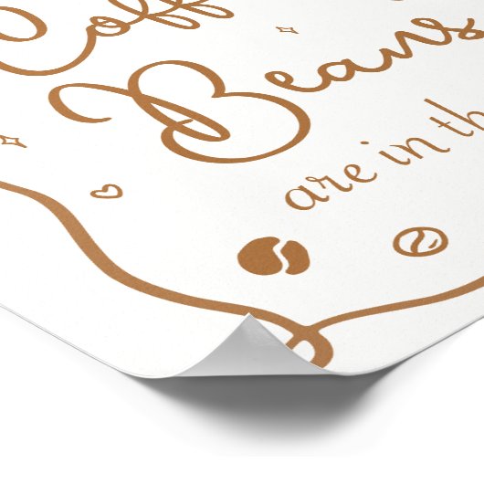 Coffee Bridal Shower Guess How Many Coffee Beans ポスター (角)