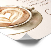 Coffee Bridal Shower Guess How Many Sign ポスター (角)