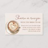 Coffee Bridal Shower Recipe Request エンクロージャーカード (正面)