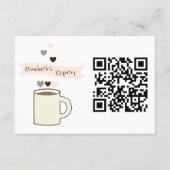 Coffee Bridal Shower Registry エンクロージャーカード (正面)